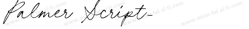 Palmer Script字体转换